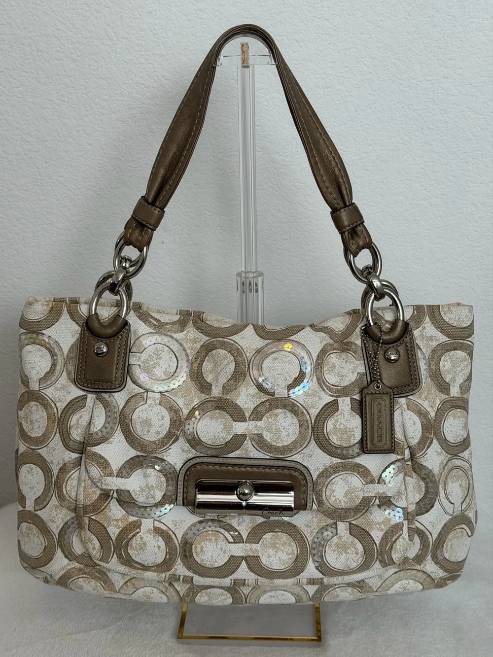 (SOLD!) Coach Kristin Sequins Shoulder Tote Bag | 2010